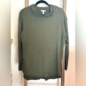 Daily Ritual Super Soft Long Sleeve Hooded Pullover Green Size Large